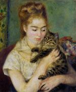 Ренуар Женщина с котом 1875г